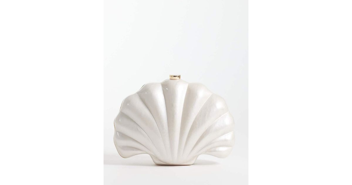 ASOS Shell Shoulder Bag in White | Lyst UK