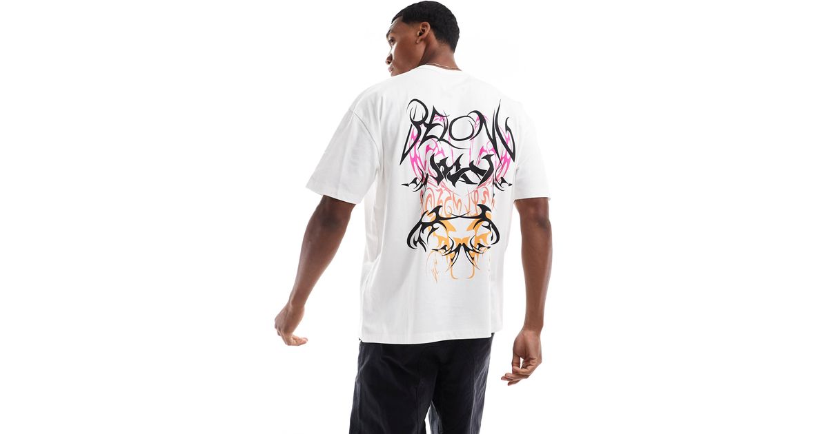 ASOS Oversized T-shirt With Front And Back Y2k Print in