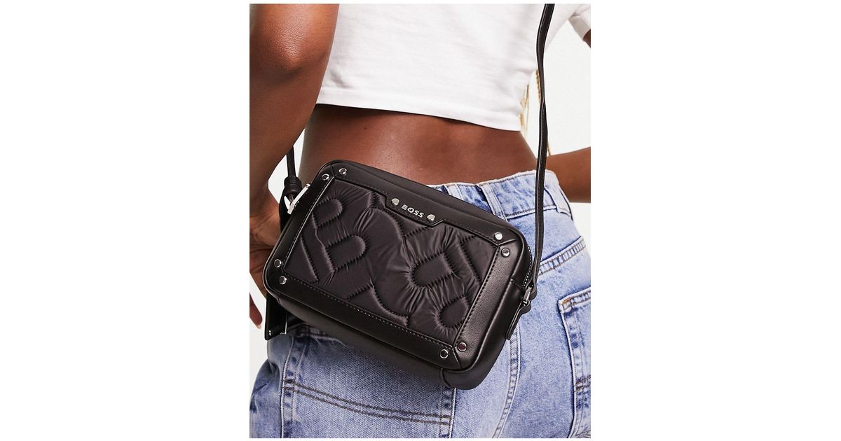 BOSS by HUGO BOSS Boss Orange Ivy Emboss Orangeed Across Body Bag in Black Lyst UK