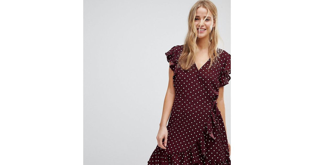 new look polka dot dress