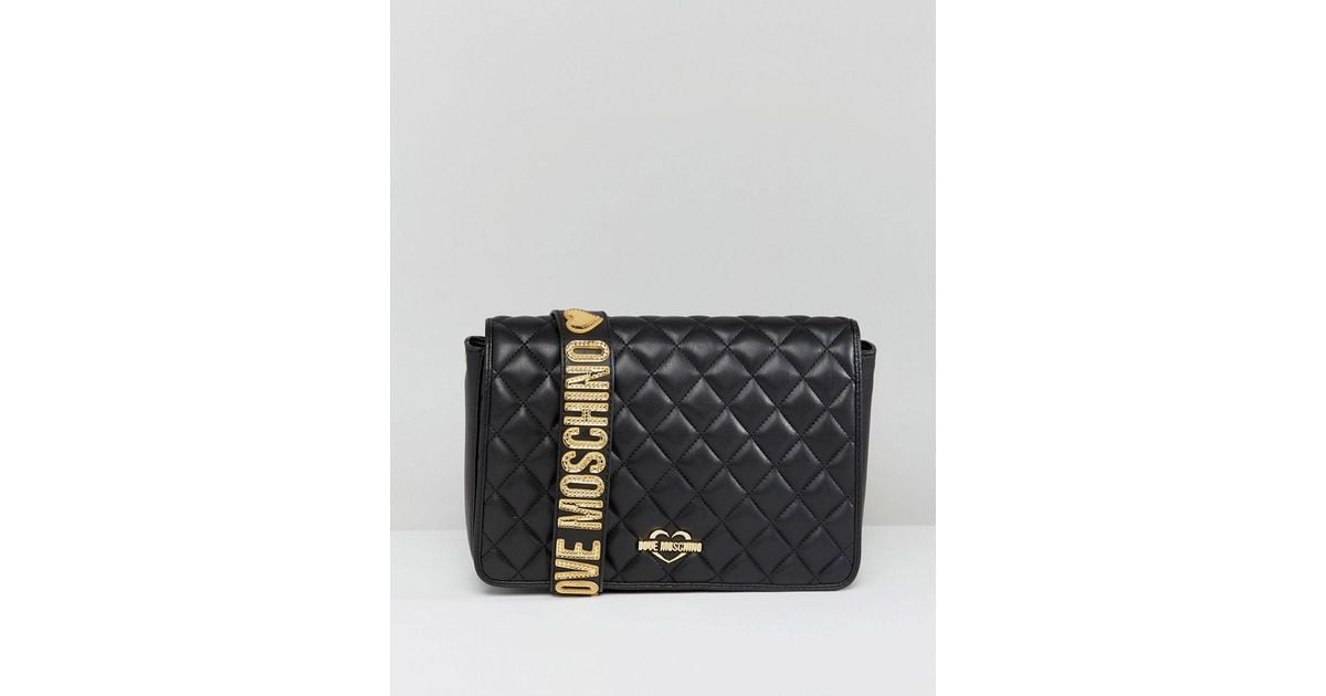 love moschino quilted shoulder bag