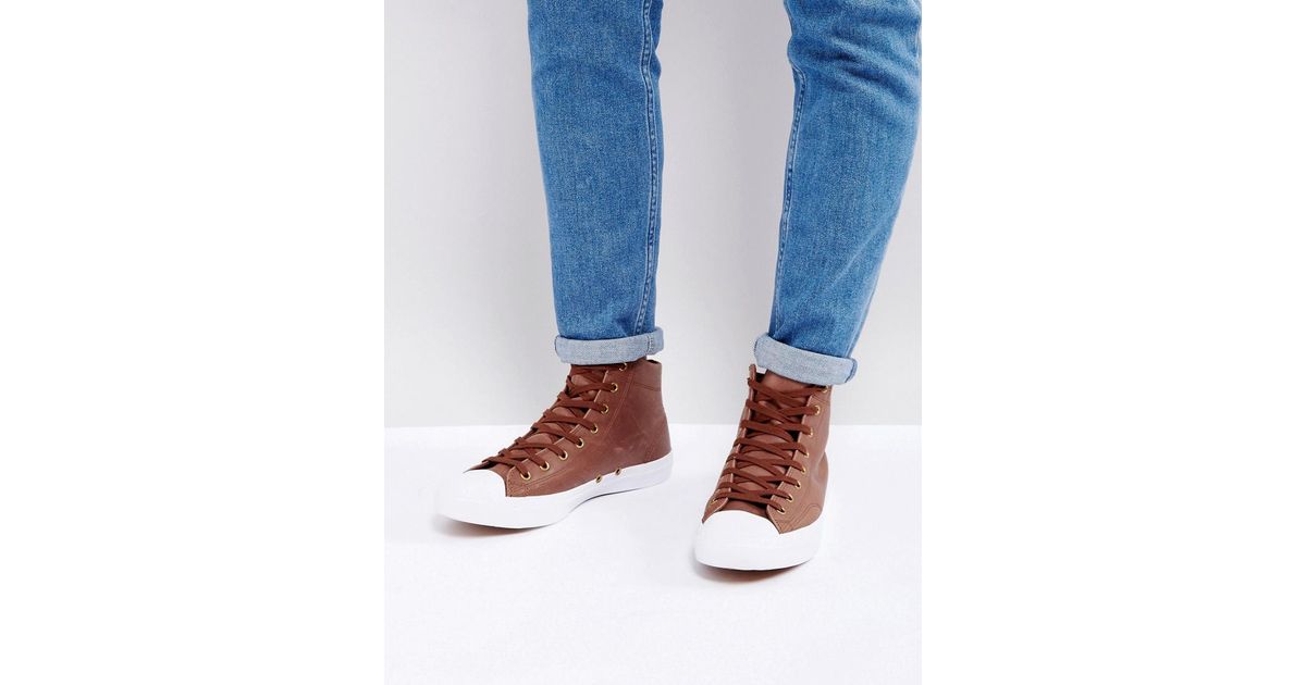 converse jack purcell mid brown gum