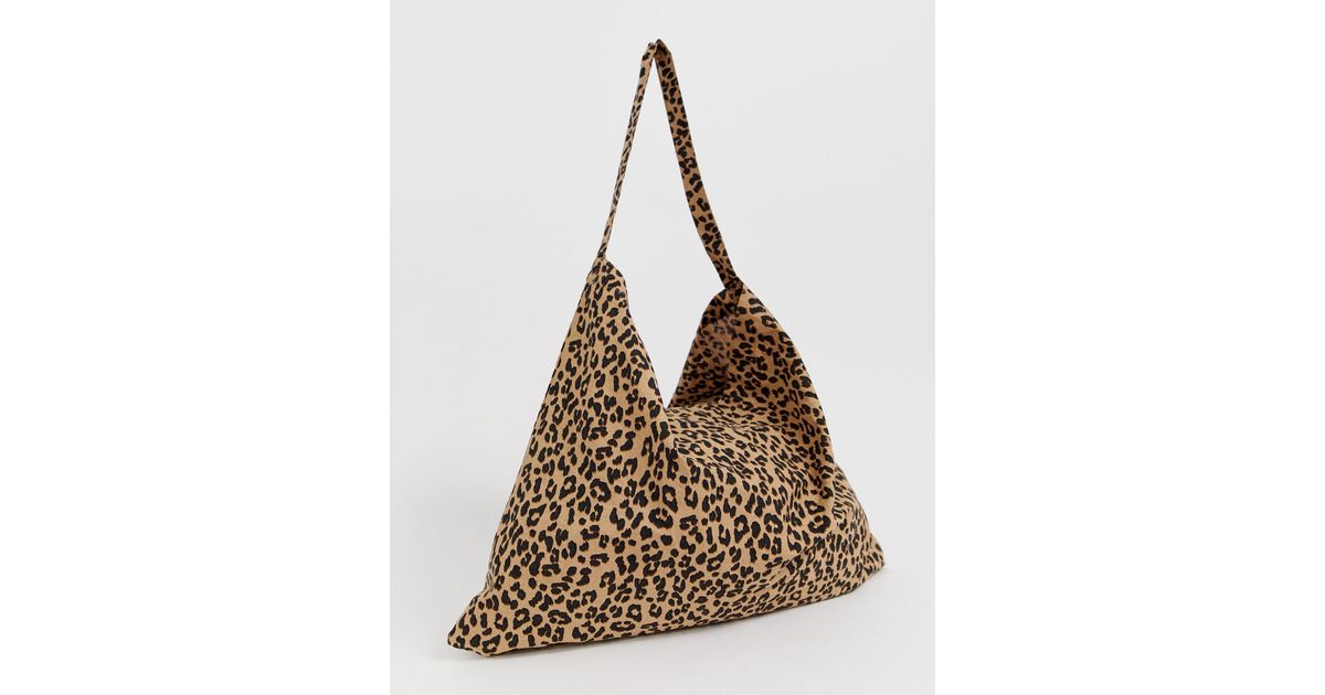 Vero Moda Canvas Leopard Print Tote Bag in Brown - Lyst
