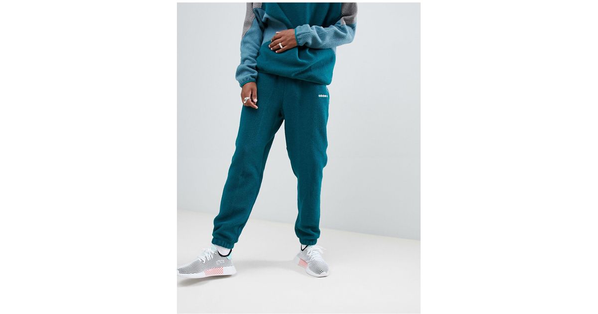 adidas Originals Eqt Polar Fleece Joggers In Green Dh5188 for Men | Lyst