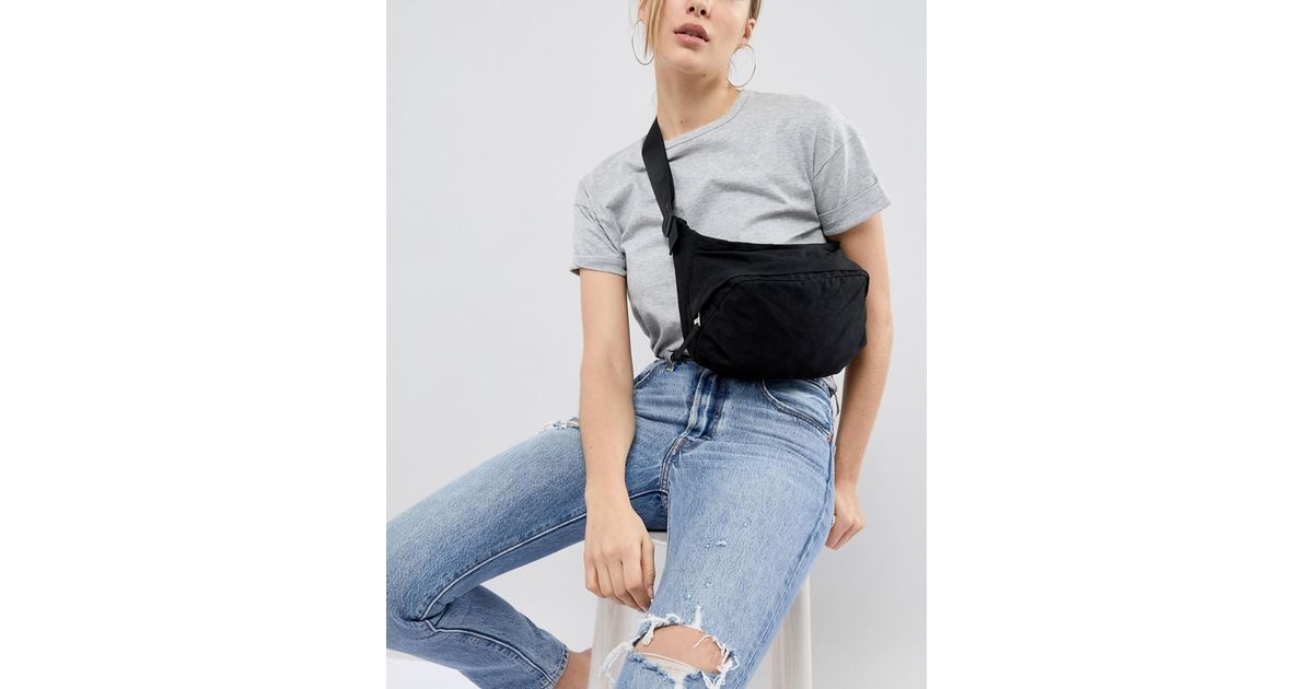 Weekday Oversized Bumbag in Black | Lyst Canada