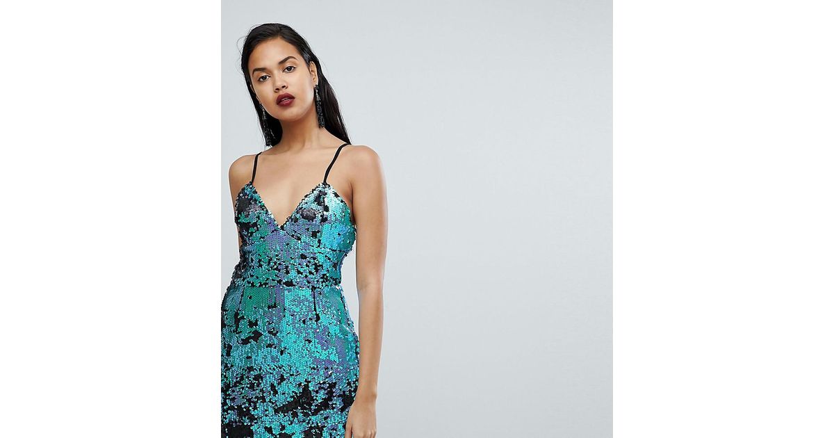 PrettyLittleThing Sequin Cami Dress in 