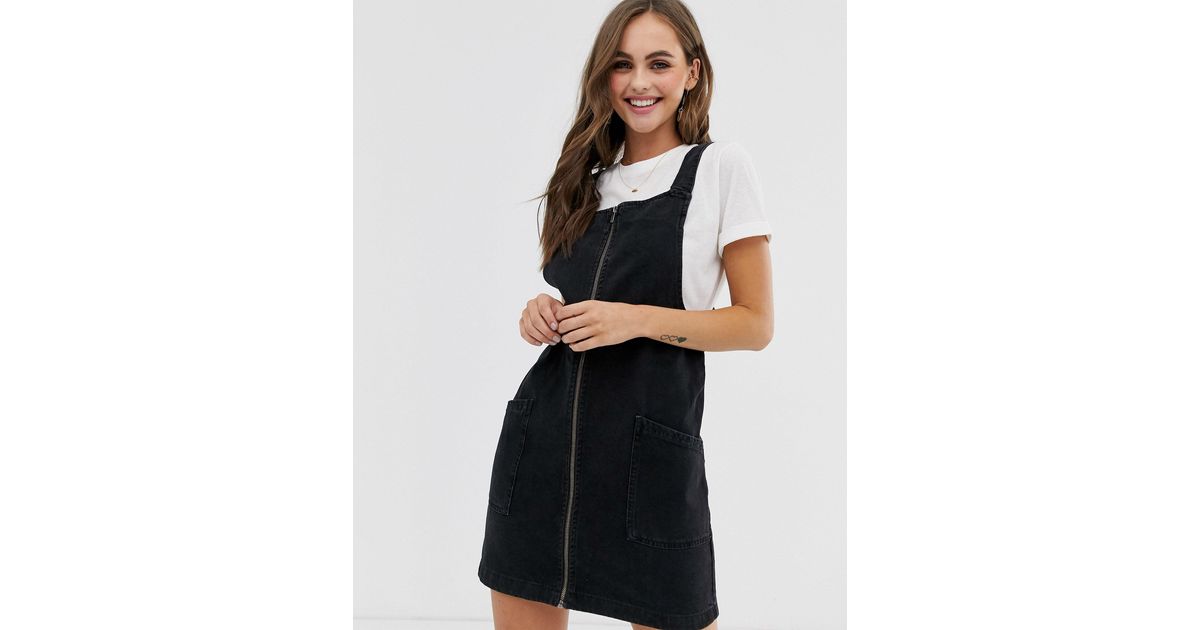 Pichi vaquero con cremallera delantera en negro Pimkie de Denim de color  Negro | Lyst