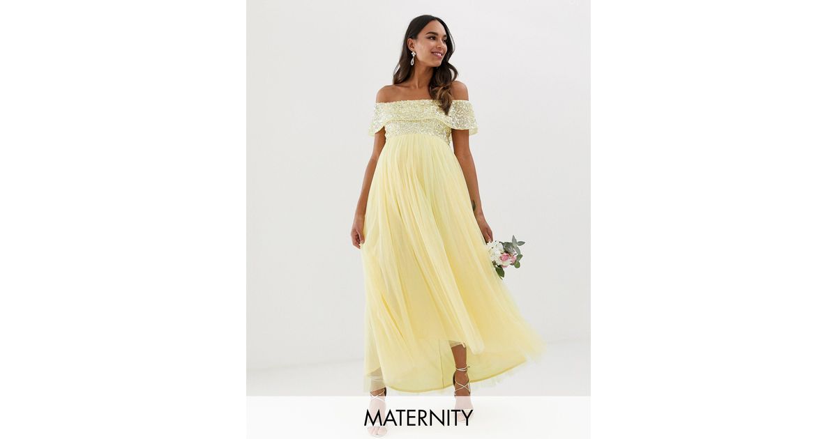 maya oversized bardot maxi dress