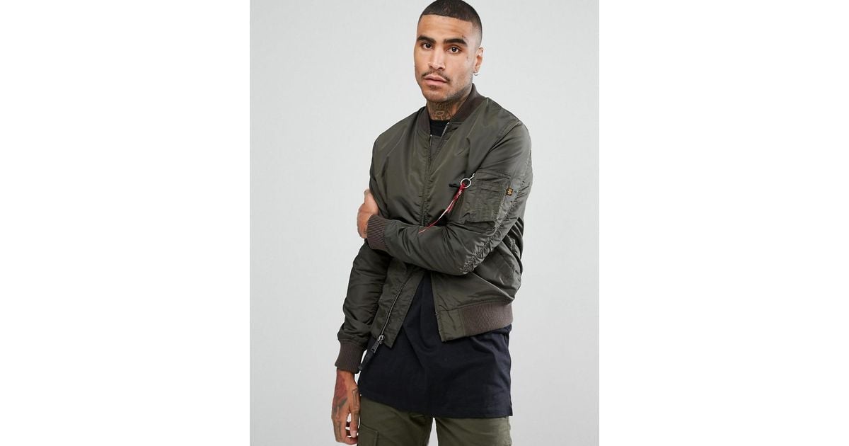 Alpha Industries Ma-1 Tt Bomber Jacket Slim Fit In Rep Grey in Gray for Men  | Lyst
