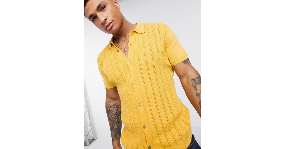 button through knitted polo