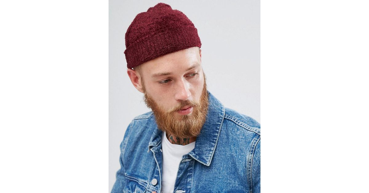 red mini fisherman beanie