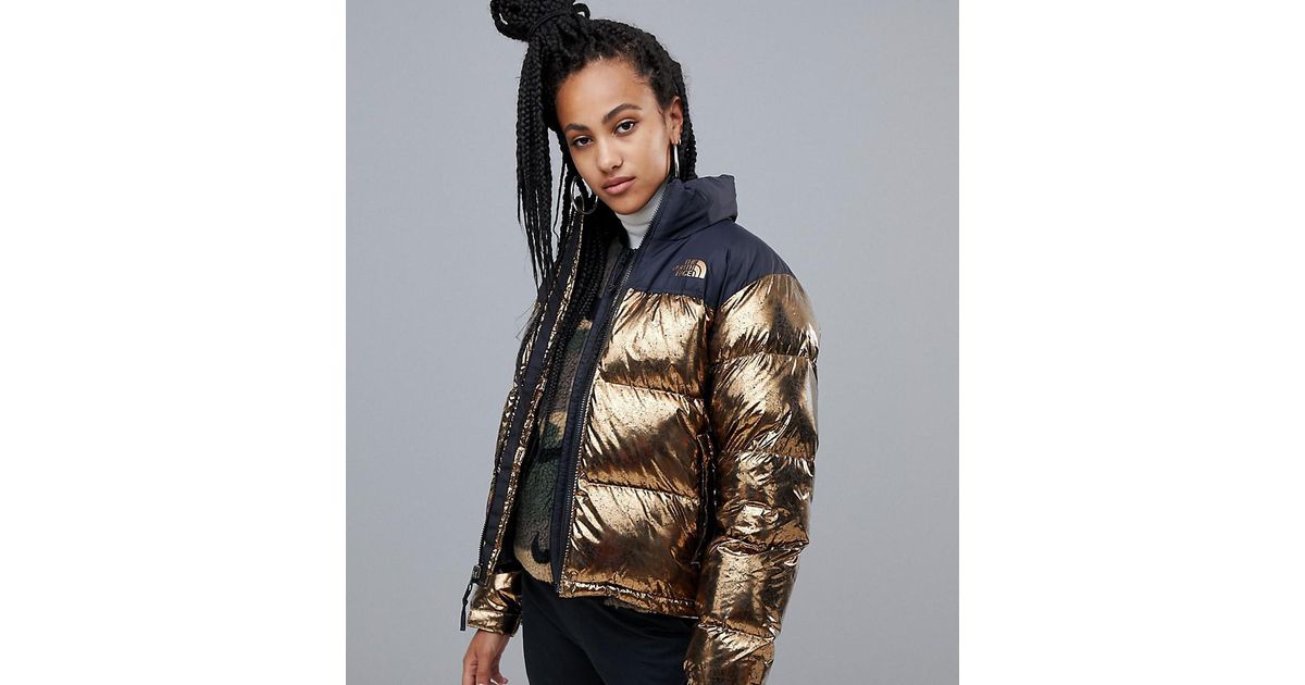 north face women's gold jacket