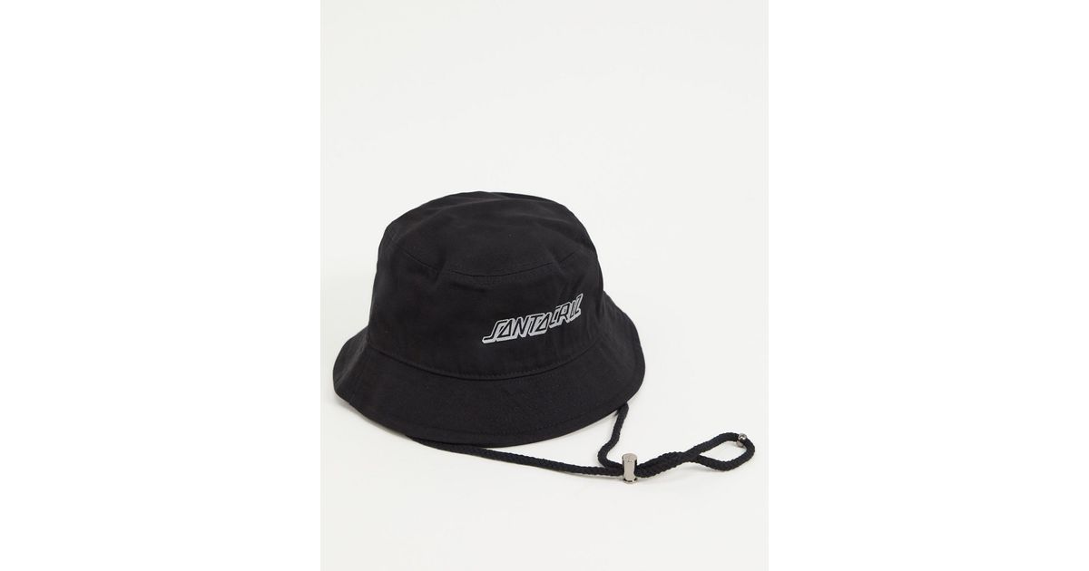 Cappello da pescatore nero con striscia catarifrangente di Santa Cruz in  Nero | Lyst