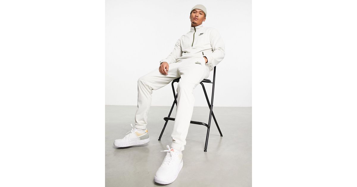 Nike Knit 1/4 Zip Tracksuit Set in White for Men | Lyst Australia