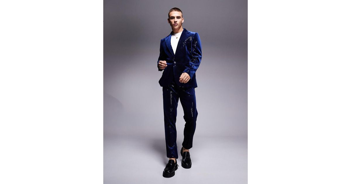 Lentejuelas Traje Pantalon Mujer Asos Chaleco Asos Traje Pantalon