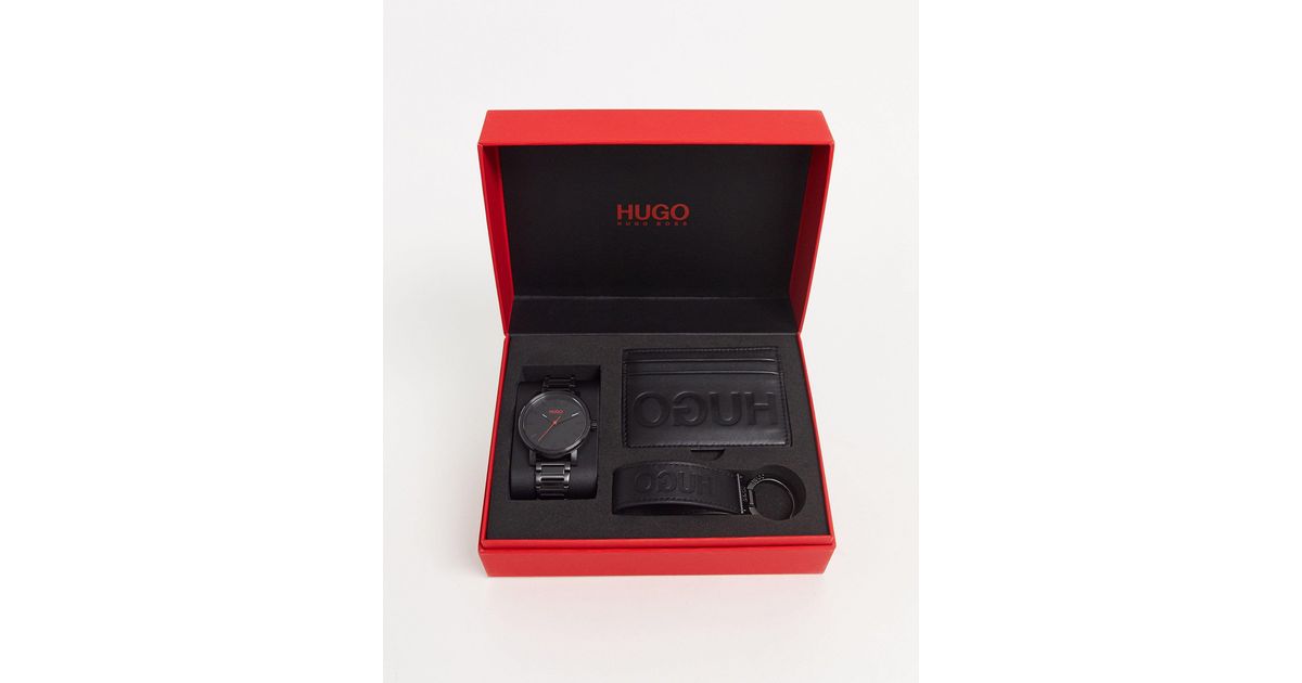 boss watch and wallet