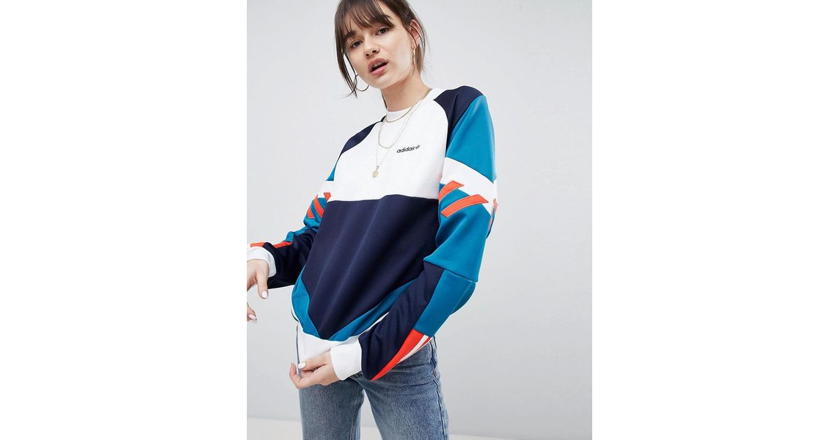 Asos Adidas Originals Colour Block Sweatshirt Adidas Originals