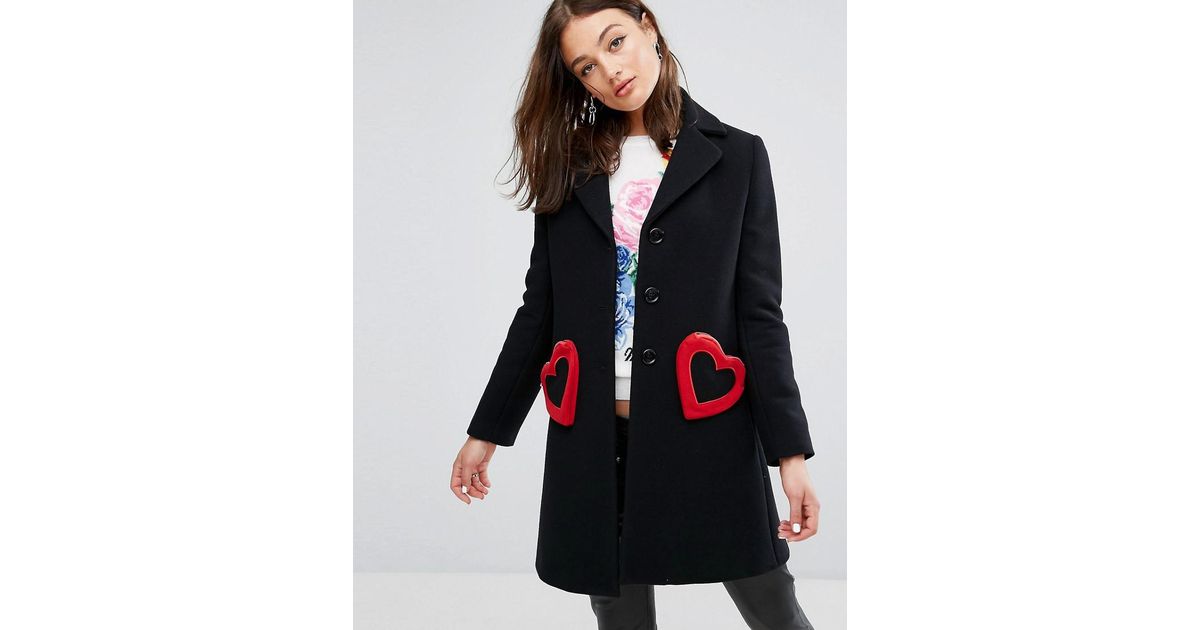 moschino wool coat