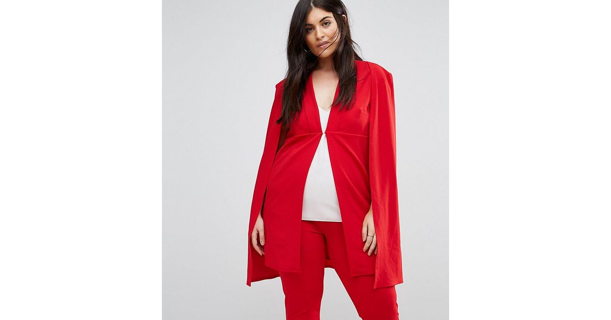 red blazer co ord