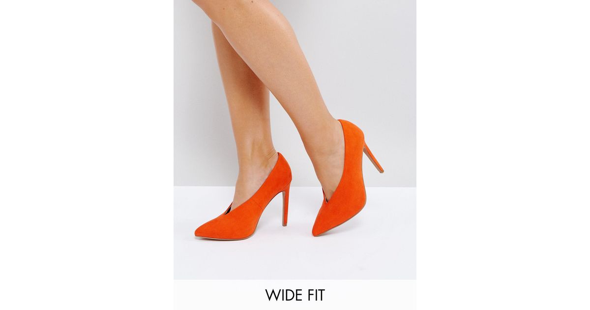 asos orange heels