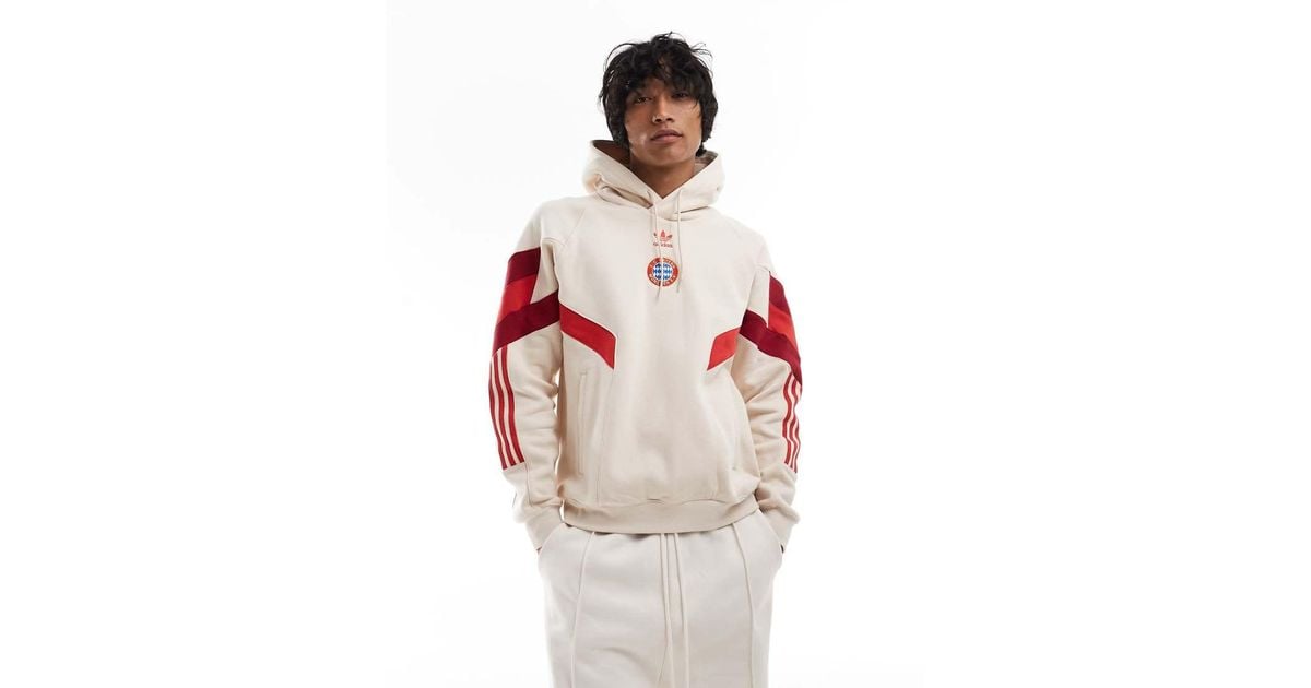 adidas Originals Fc Bayern Hoodie in Grey for Men | Lyst UK