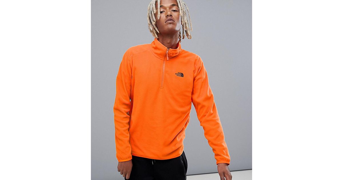 the north face orange fleece