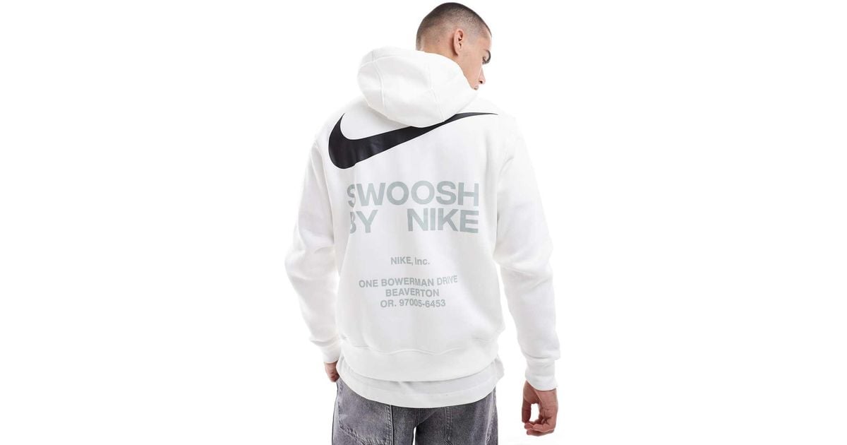 nike club hoodie white