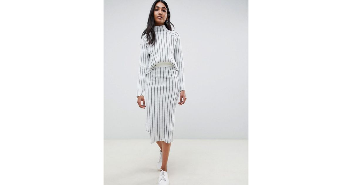 ribbed midi skirt two piece