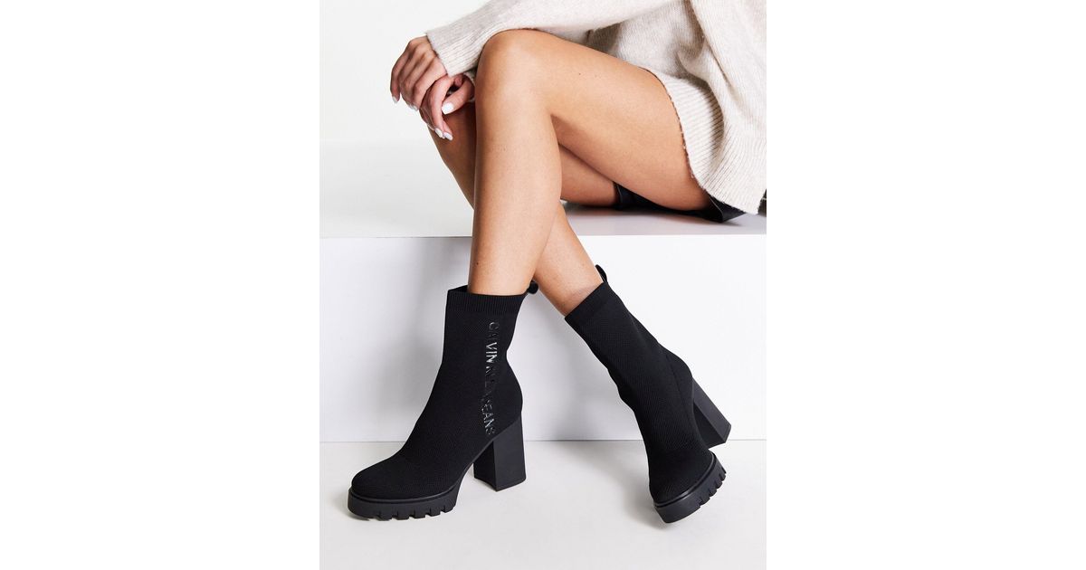 Klein Knit Sock Boots Black |