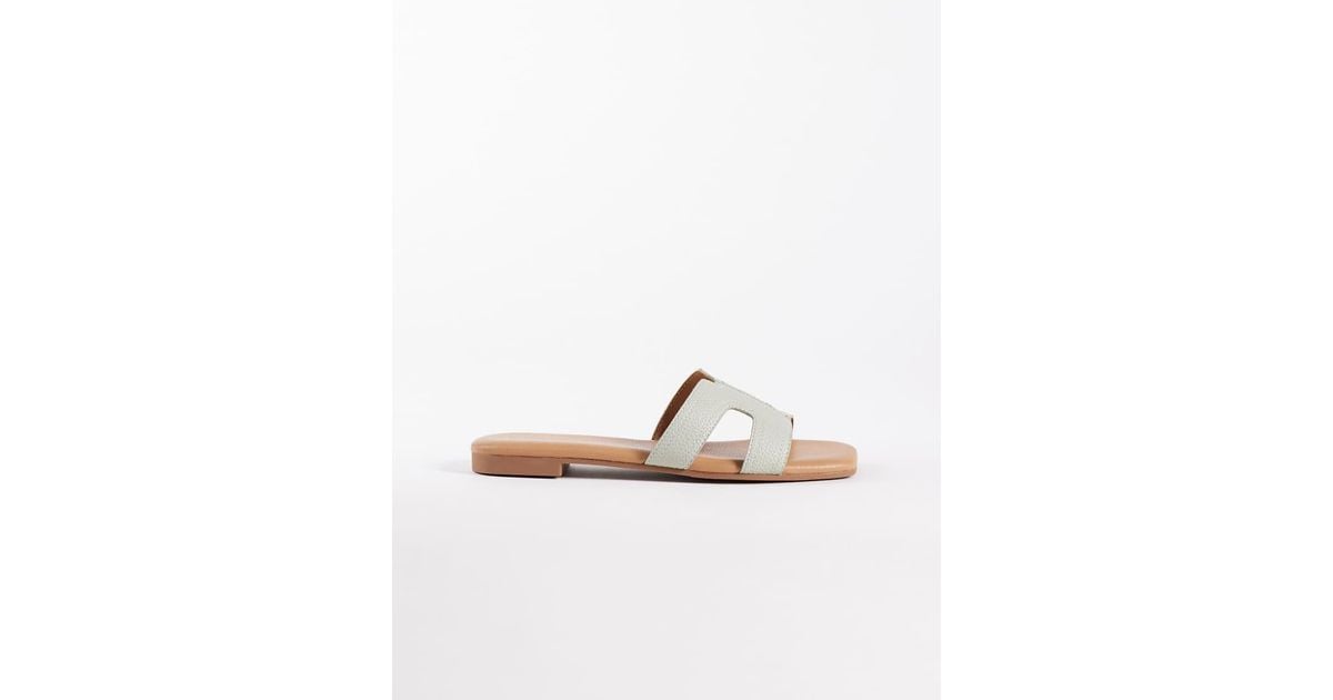 New Look Metal Bar Detail Sandal in White | Lyst UK