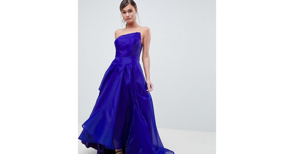 bariano full maxi dress with origami bust detail