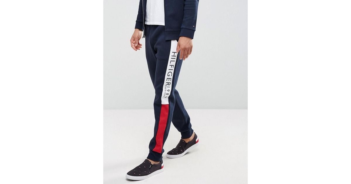 Tommy Hilfiger Cotton 1985 Cuffed Joggers in Navy (Blue) for Men | Lyst