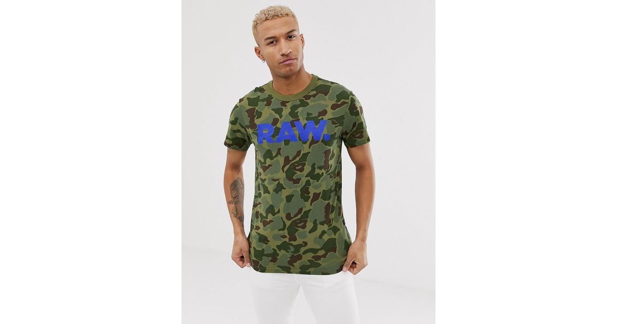 raw camouflage t shirt