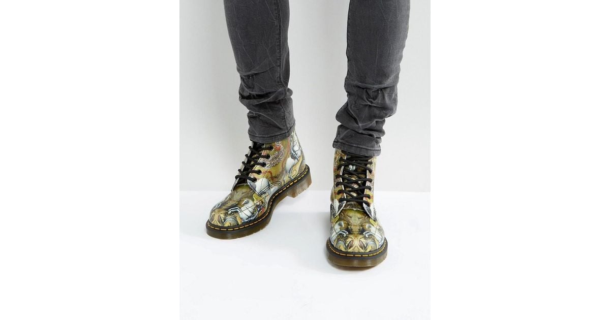 Dr. Martens 1460 George & Dragon Print 8 Eye Boots for Men | Lyst