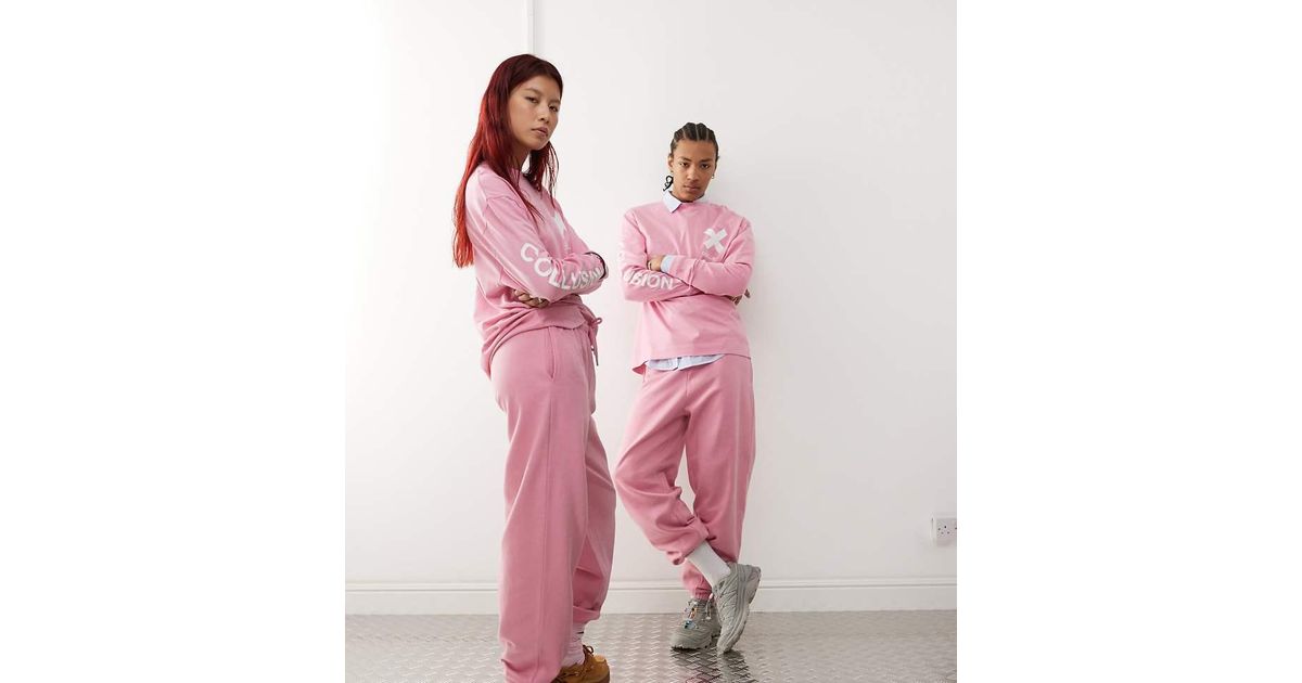 Pink silk joggers new arrivals