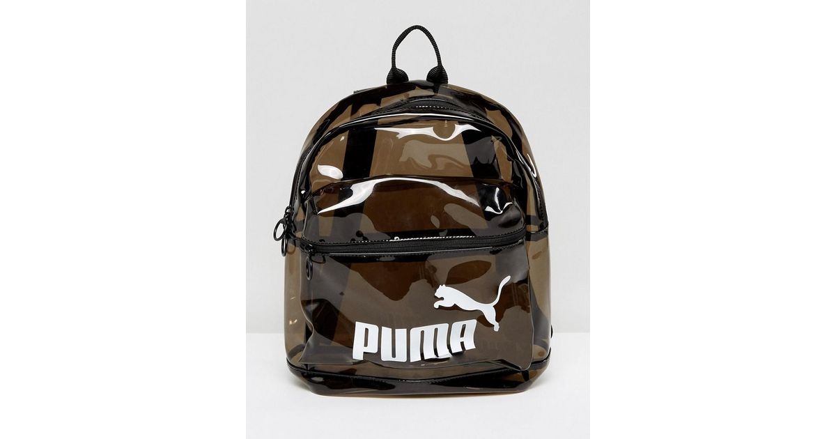 PUMA Transparent Backpack in Black | Lyst