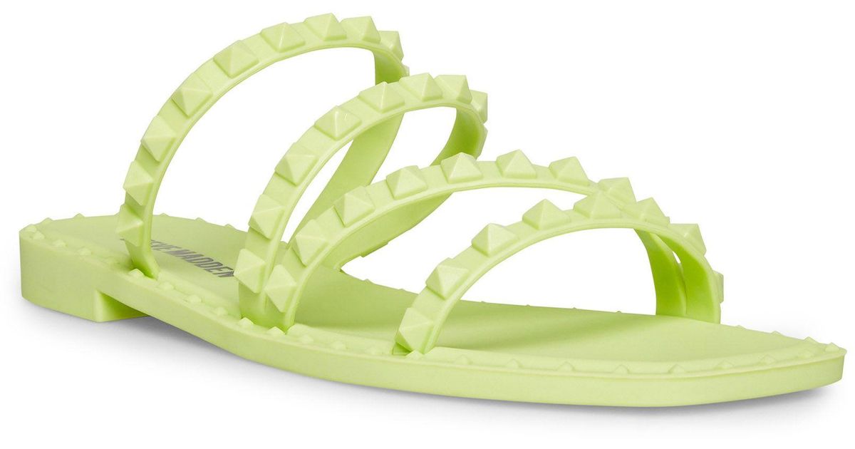 Steve Madden Skyler Stud Slide Sandals in Tan in 2021 | Steve madden sandals, Womens tan sandals 