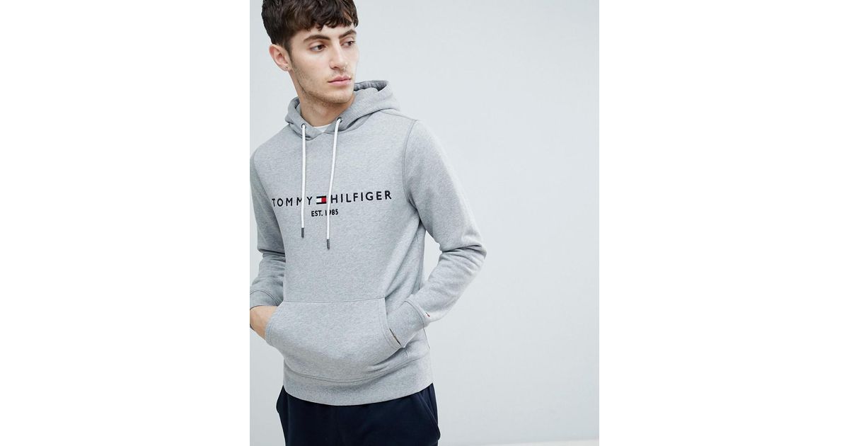 Shop Tommy Hilfiger Embroidered Logo Hoodie | UP TO 50% OFF