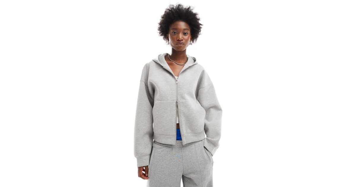 Oversized Hoodie Weekday Grey Zip Hoodie Weekday Heavy Zip Hoodie
