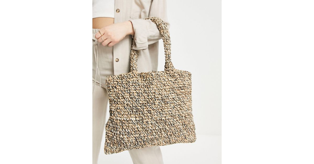 ASOS Straw Shopper in Natural Lyst