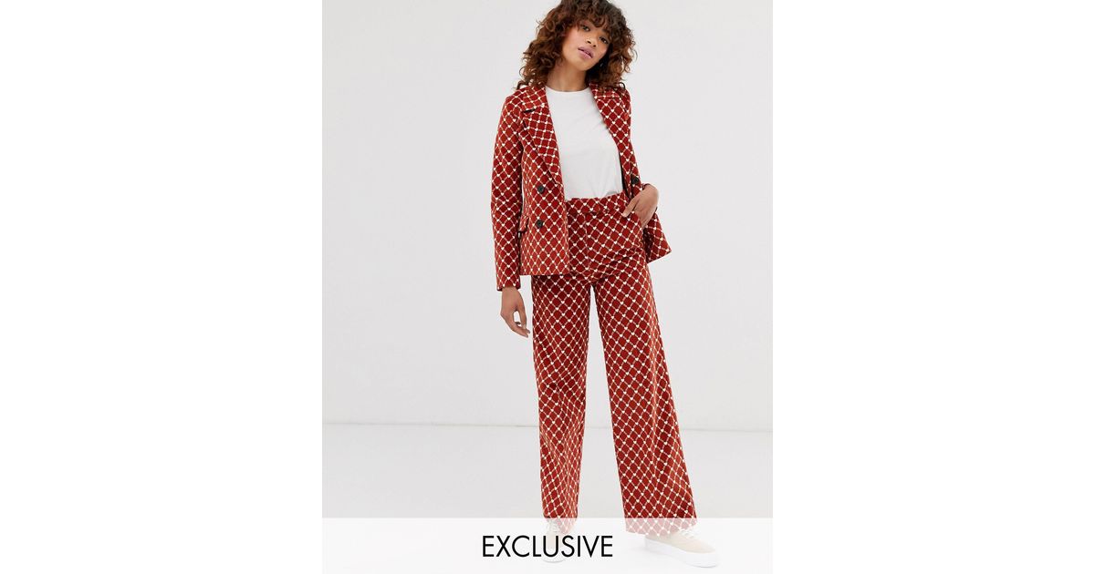 Monki Denim Heart Chain Print Cord 