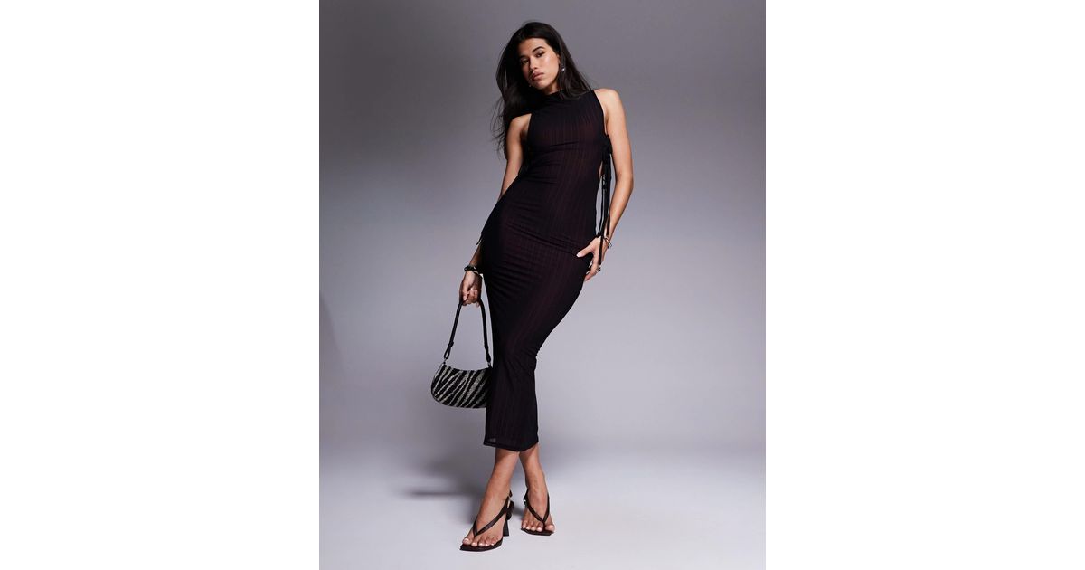 Tied Cutout Sleeveless Maxi Dress