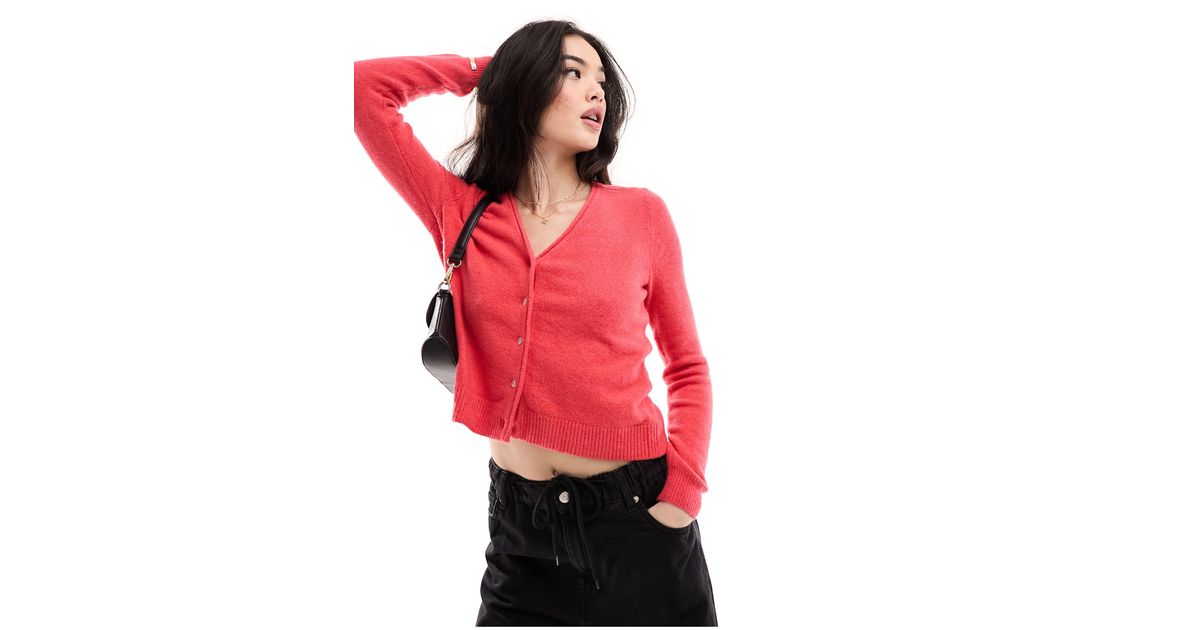 Mango clearance red cardigan