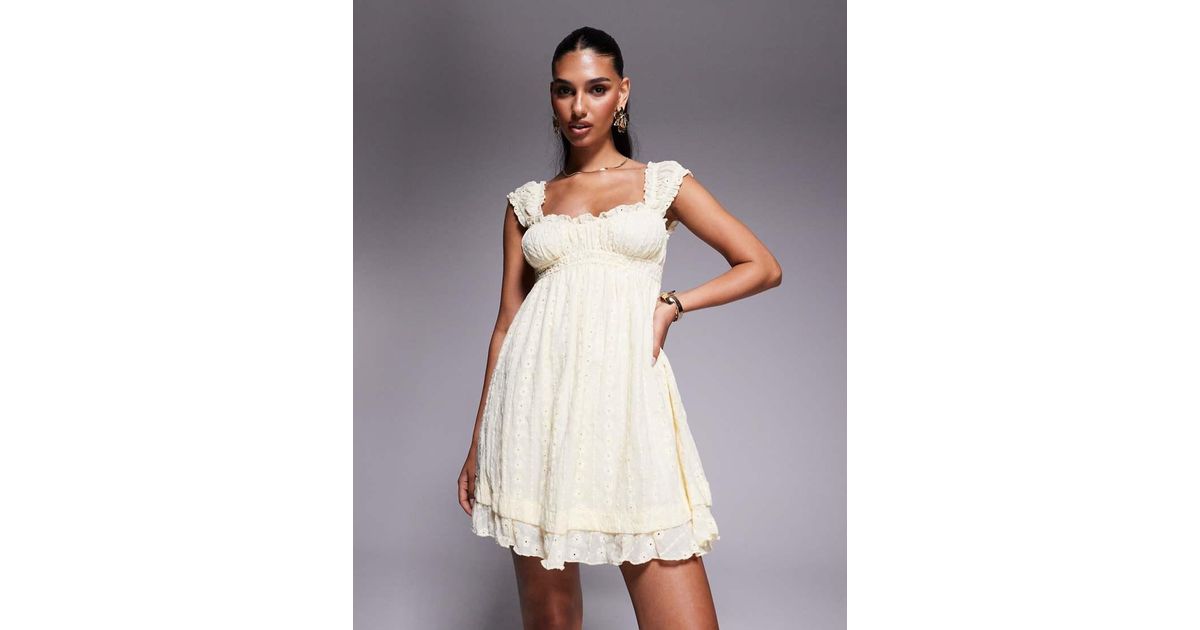 chinese dress ladies Carlita Mini Dress | Yellow | Womens