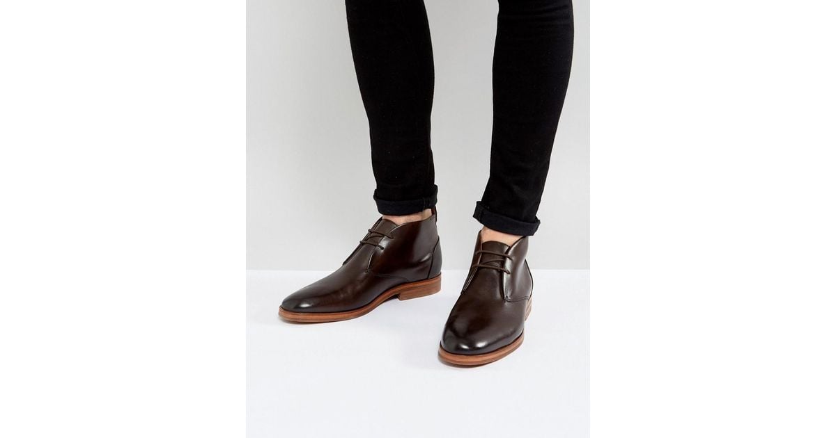 hudson london matteo leather chukka boot