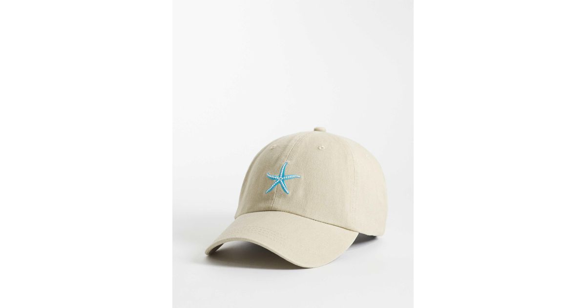 ASOS Star Fish Motif Cap in Natural | Lyst