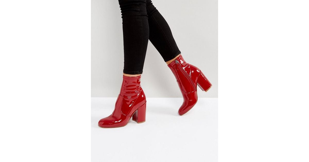 steve madden red heel boots