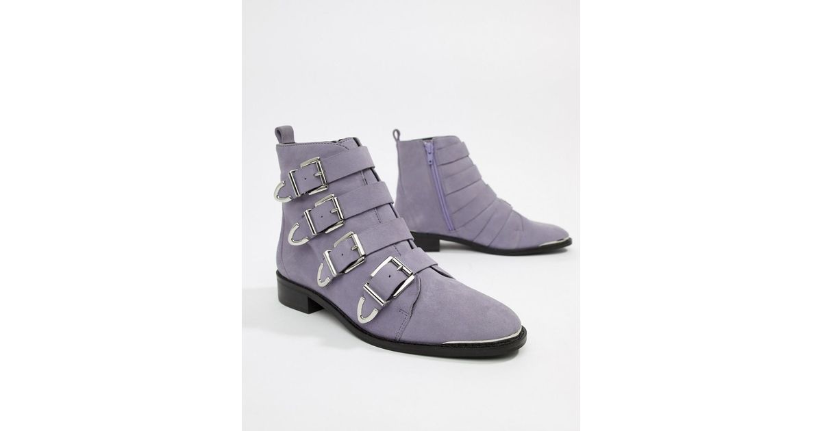 Lilac leather boots Clearance