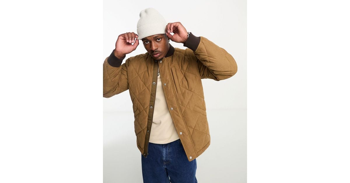 Giacca marrone con fodera trapuntata da Uomo di Abercrombie