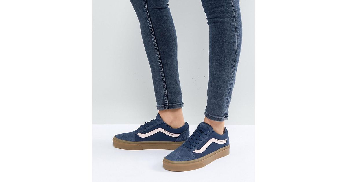 blue vans gum bottom